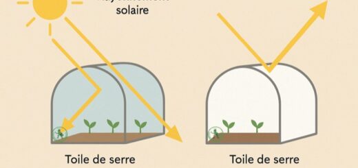 Le Rayonnement Solaire est réfléchi sur une Serre Blanchie