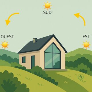 Schéma de Maison avec la Course Solaire