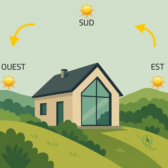 Schéma de Maison avec la Course Solaire