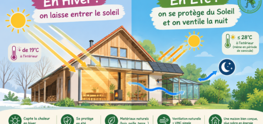 Maison bioclimatique _ hiver et été